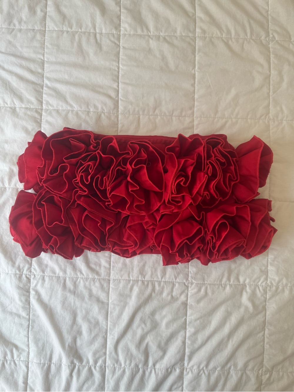 Red Ruffled Floral Dress - Picture 5 of 5